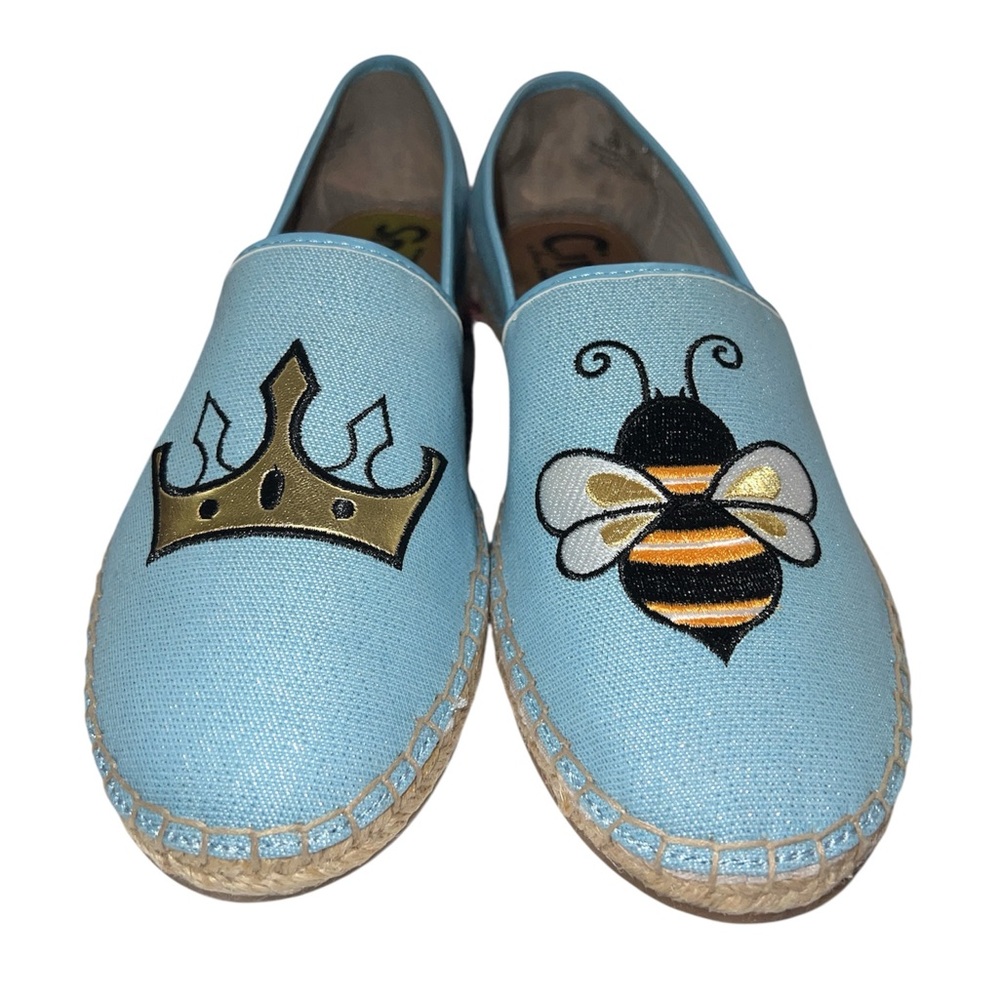 Circus by Sam Edelman Classic Metallic Blue Queen Bee Leni Slip-On Espadrille